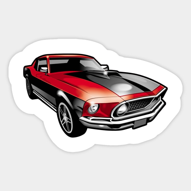 Muscle Car Sticker by eyeopening